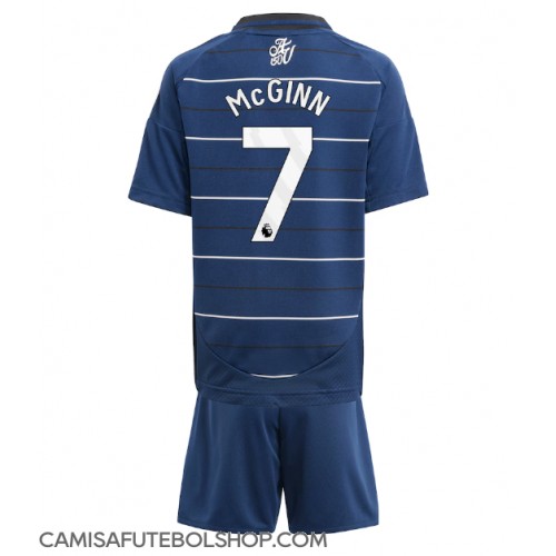 Camisa de time de futebol Aston Villa John McGinn #7 Replicas 3º Equipamento Infantil 2024-25 Manga Curta (+ Calças curtas)